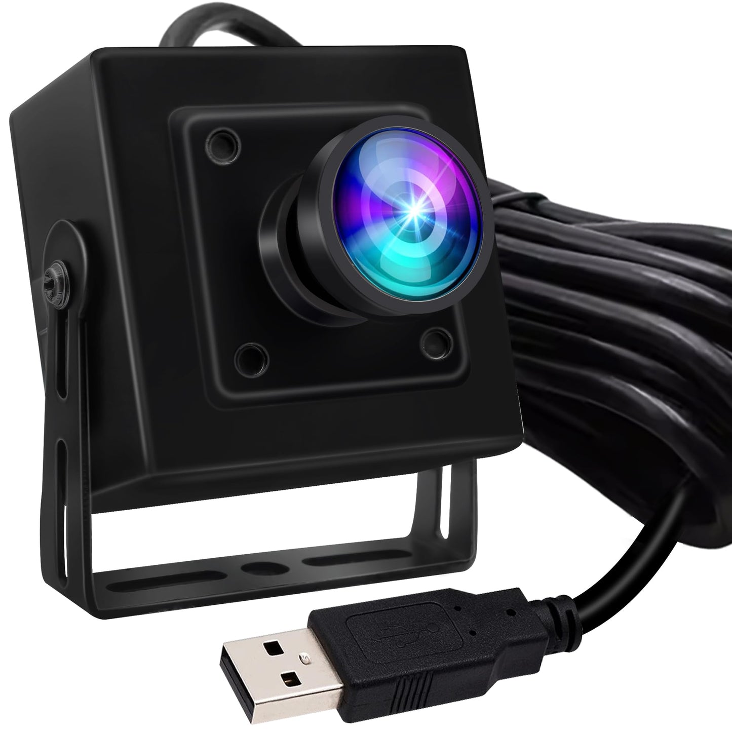ELP 5MP 50fps Global Shutter USB Camera with Housing for Computer UVC USB2.0 Lightburn Camera for Laser Engraver High Speed 60fps PC Cam Wide Angle 100° WebCamera for Live Streaming