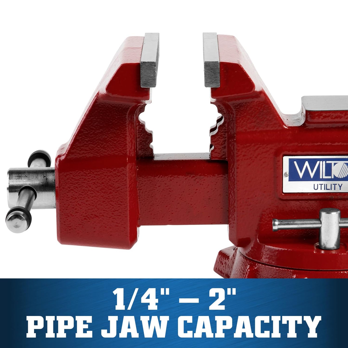Wilton Utility Bench Vise, 5-1/2" Jaw Width, 5" Jaw Opening, 3-1/4" Throat (Model 675U)