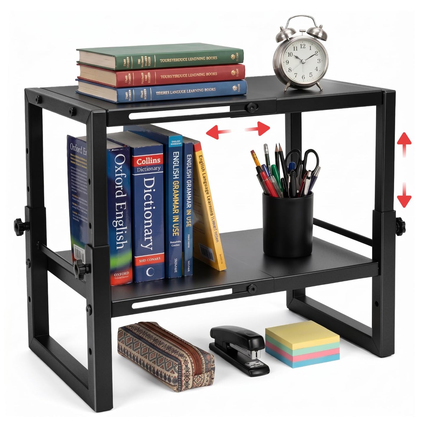 Locker Shelf for School, Adjustable Width and Height Locker Shelf Organizer,Office Desk Shelf Organizer, Heavy Duty locker organizer shelves Ideal Fits Standard Size School, Office, and Gym Lockers
