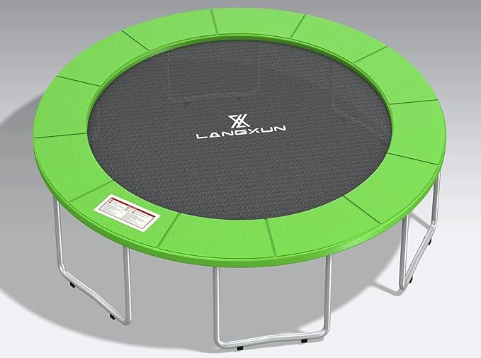 LANGXUN Universal Trampoline Repalcement Safety Pad, 8ft 10ft 12ft 14ft 15ft 16ft Waterproof Surround Spring Foam Cover for Round Frame