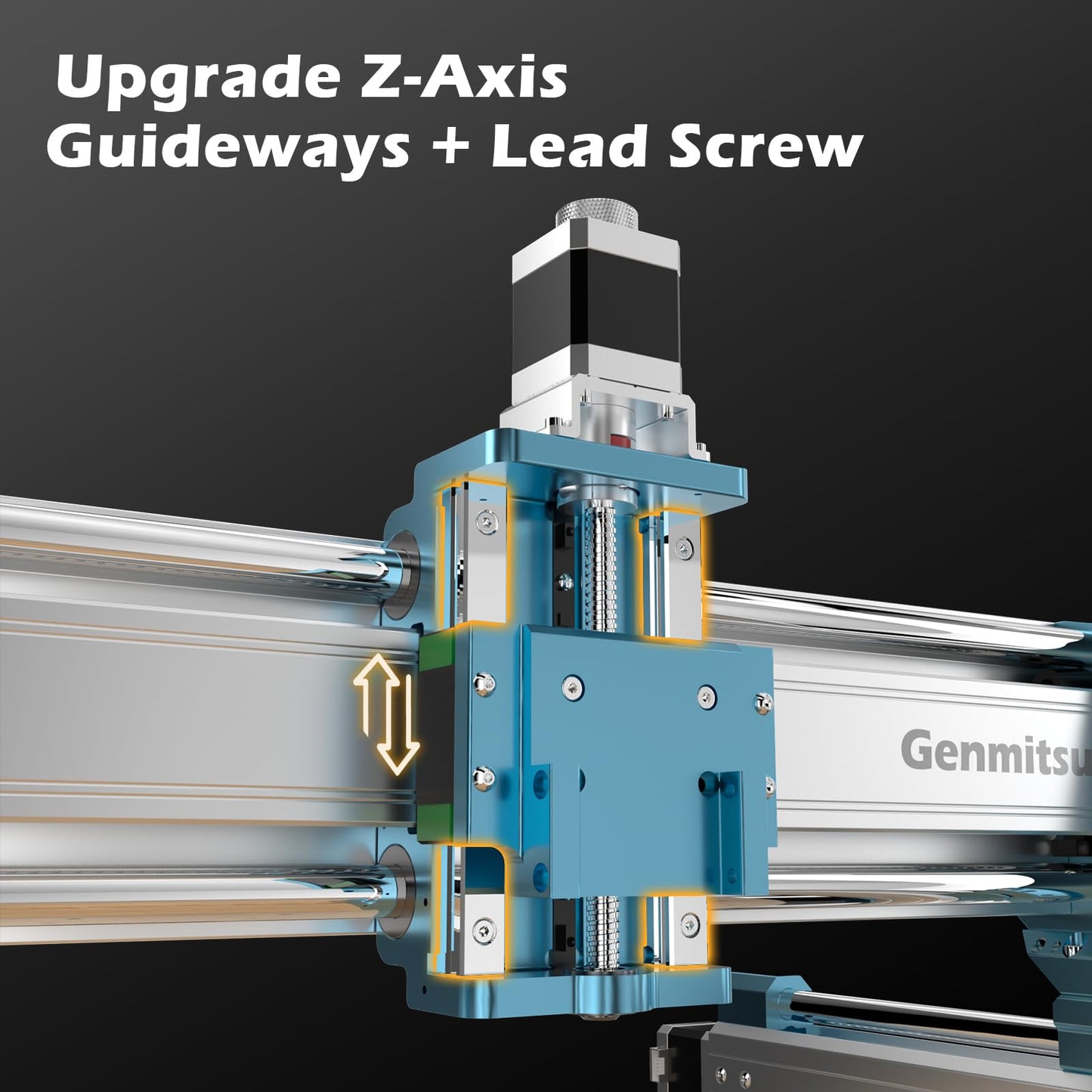 Genmitsu 4040-PRO MAX CNC Router + CFL55-33 5000mW Optical Power Laser Module, 710W Trimmer & Linear Rail Driven, Work Area 400 x 400 x 78mm, for Wood Metal Acrylic Cutting Milling, GRBL Control