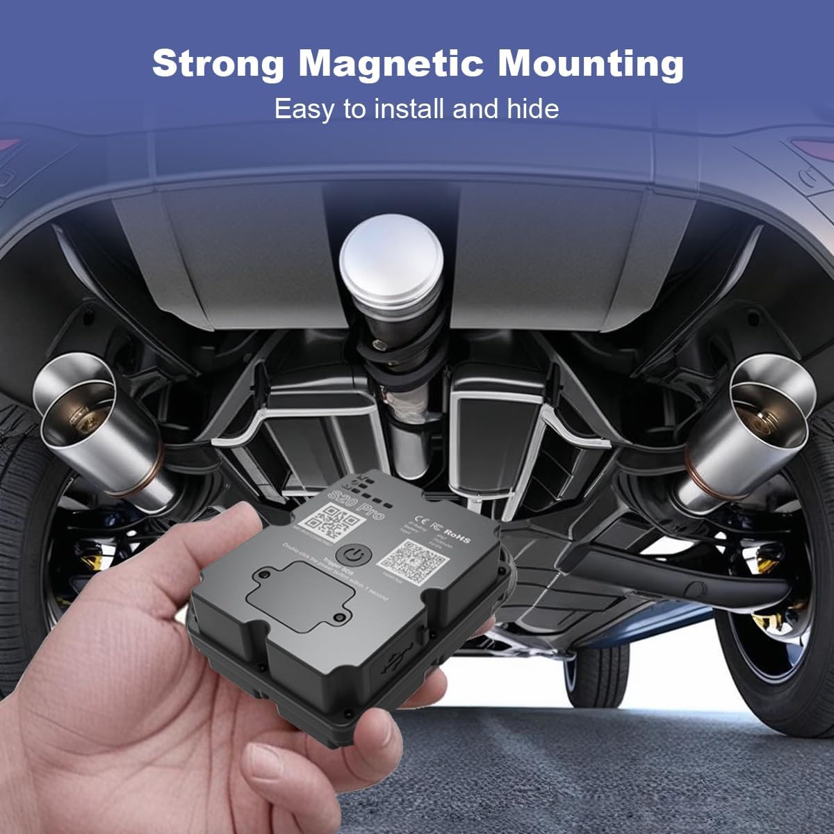 wanwaytech 7 Magnetic,IP67 4G GPS Tracker for Vehichles, up to Months Long Battery Life, Real Time Tracking, Unlimited