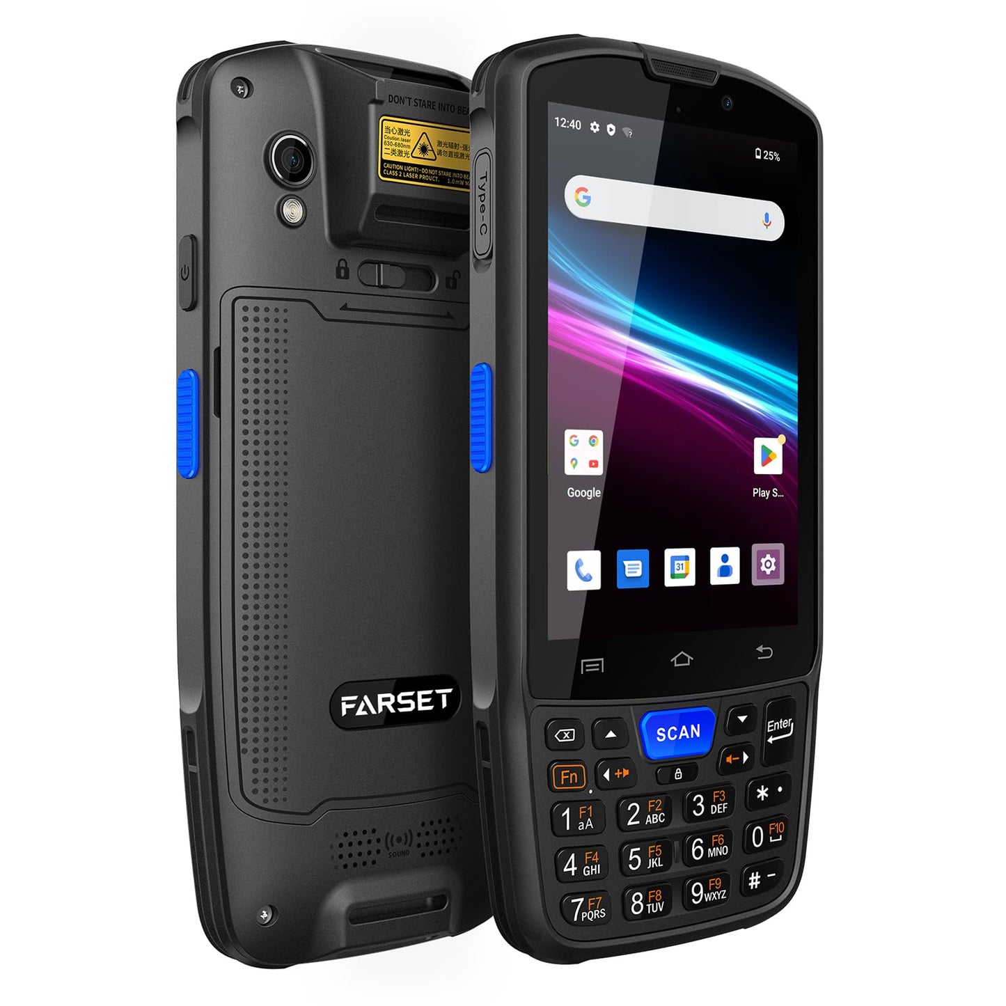 FARSET F7 Android 14 Barcode Scanner PDA, HW-N6603 1D/2D/QR Scan Engine, NFC, 5000mAh Removable Battery, IP67 Rugged for Warehouse & Logistics, 2026