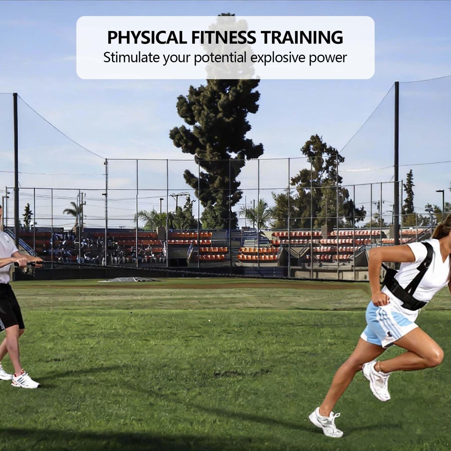 Tuyzhrymlic 80lb Resistance Band Finess Training Set, Shoulder Belt Explosive Speed Agility Training Equipment Double People Physical Exercising Suit for Various Sports