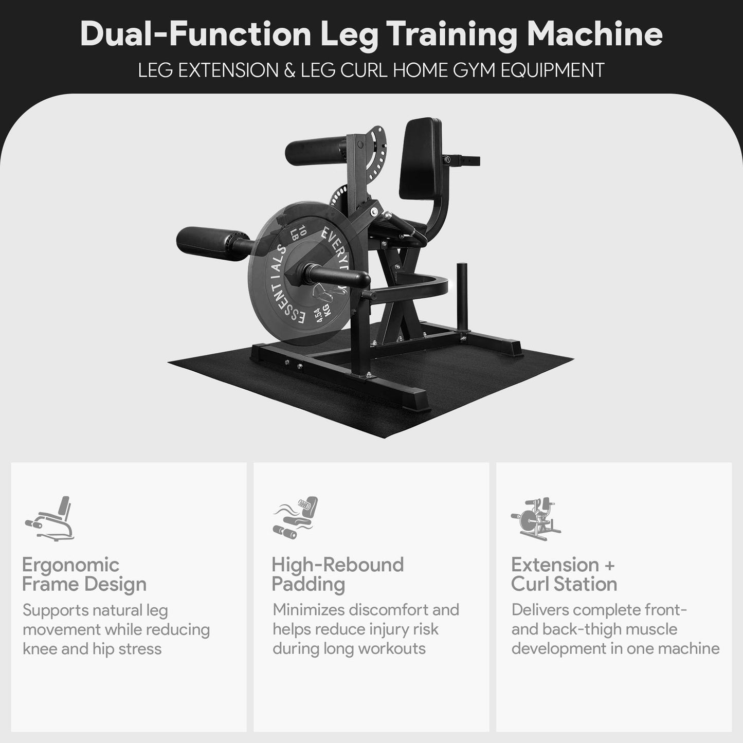 BalanceFrom Strength Training Machine, Adjustable Multifunctional Fitness Equipment for Home & Gym – Seated & Lying Leg Extension Curl