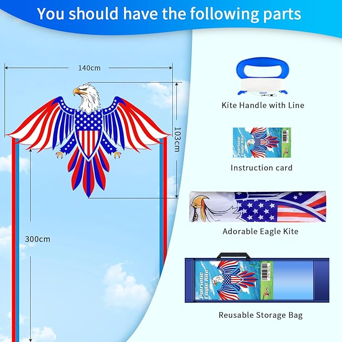 Xida Kites for Kids Ages 4-8, Large Kite for Adults, Easy to Fly Beach Kites with Handle and String,Perfect for Beginners,Beach,and Outdoor Flying Fun