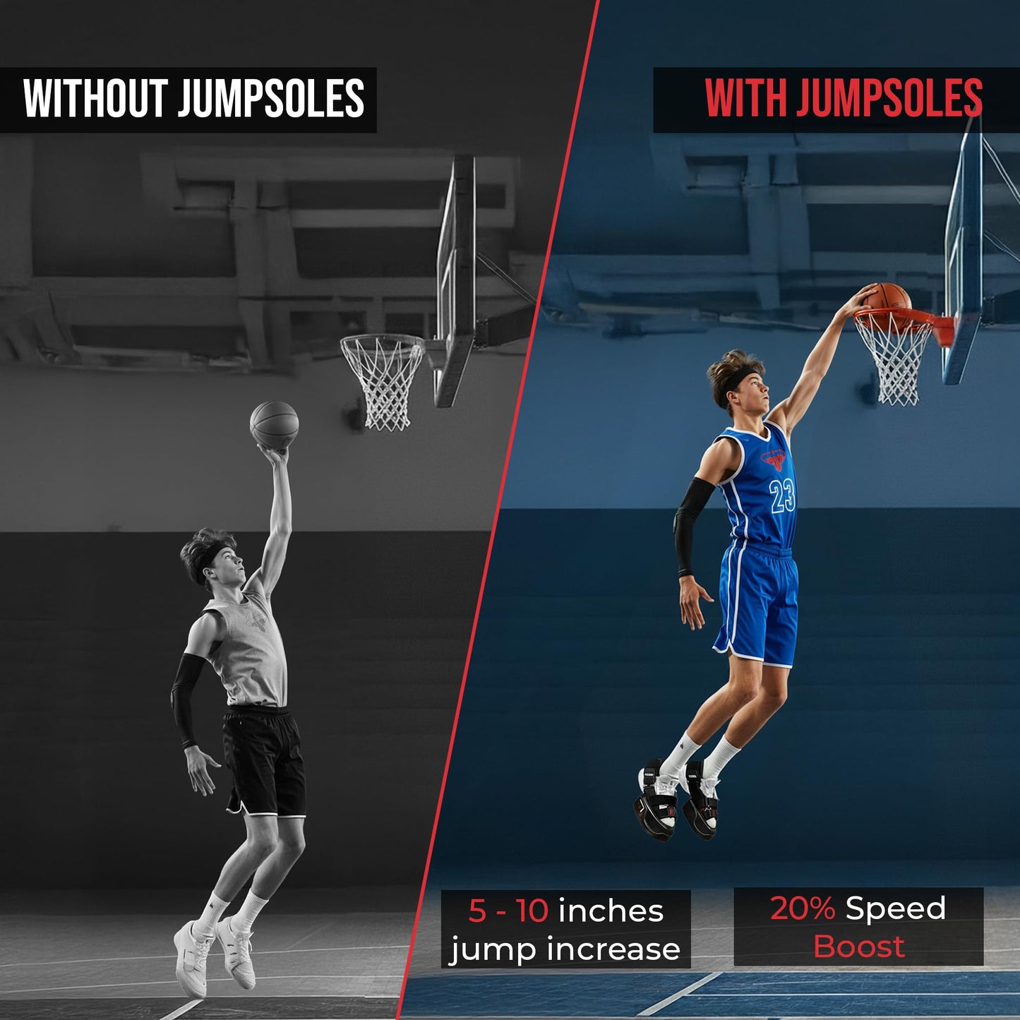 Jump Training System – Vertical Leap Speed & Agility Trainer Improves Foot & Ankle Strength Jump Shoes for Achilles & Plantar Fasciitis Relief – Medium Sizes 8-9.5