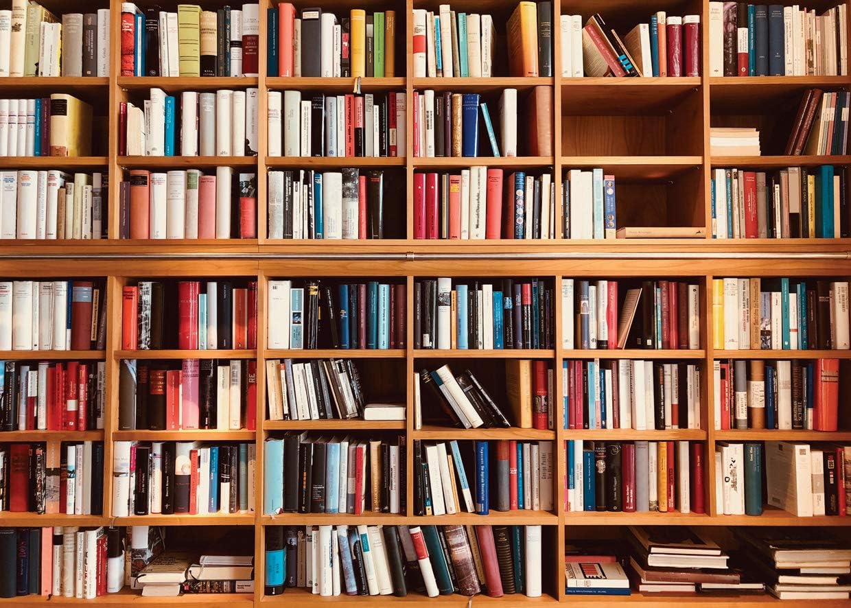 AIIKES 7x5FT 11-440 Bookcase Photography Backdrop School Library Study Bookshelf Scene Children Photography Backgrounds