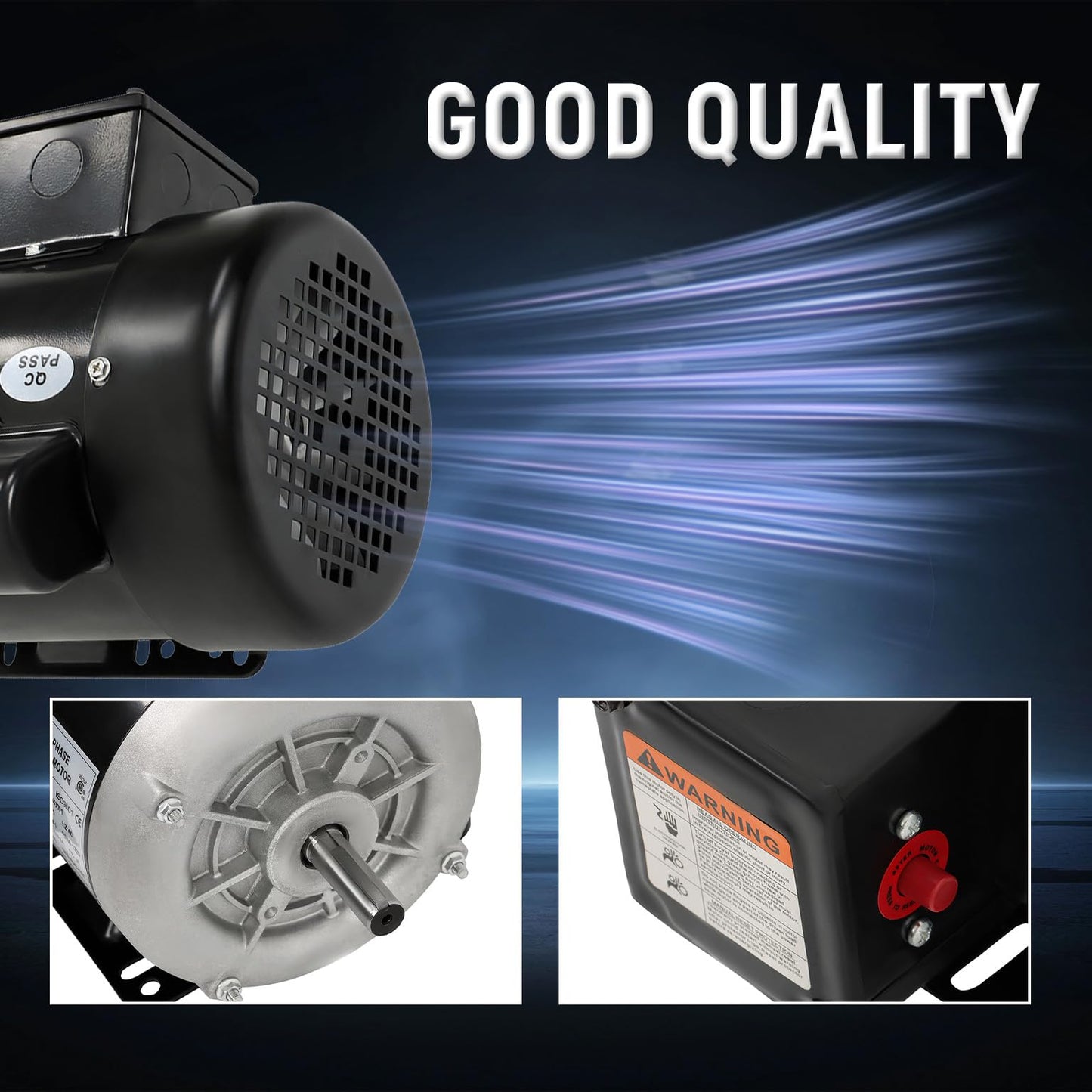 mitoharet 1 HP Electric Motor 1725RPM 115V/230V 13.6/6.8A 56 Frame CW/CCW for Agricultural Equipment Farm Duty Single Phase Motor
