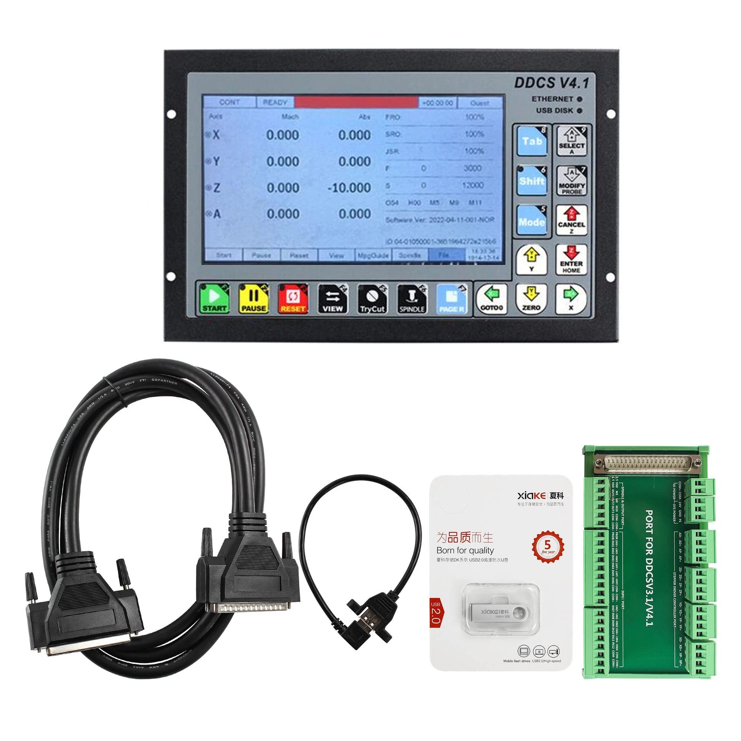 CNCTOPBAOS 4 Axis CNC Controller DDCSV4.1,PLC Offline Stand Alone System Replace Mach3,Slave Stepper Servo Motor Motion Controller for CNC Router Engraving Lathe Milling Machine