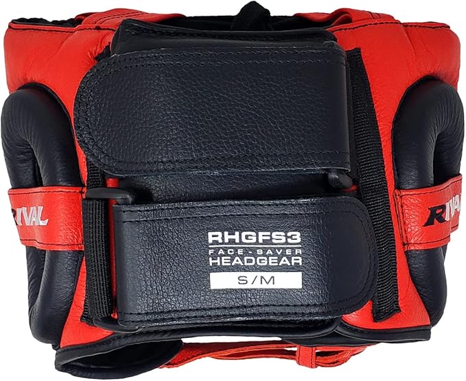RIVAL Boxing RHGFS3 Face-Saver Sparring Headgear - Wide Eye Opening, Premium Leather, and Thermoplastic Inner Frame