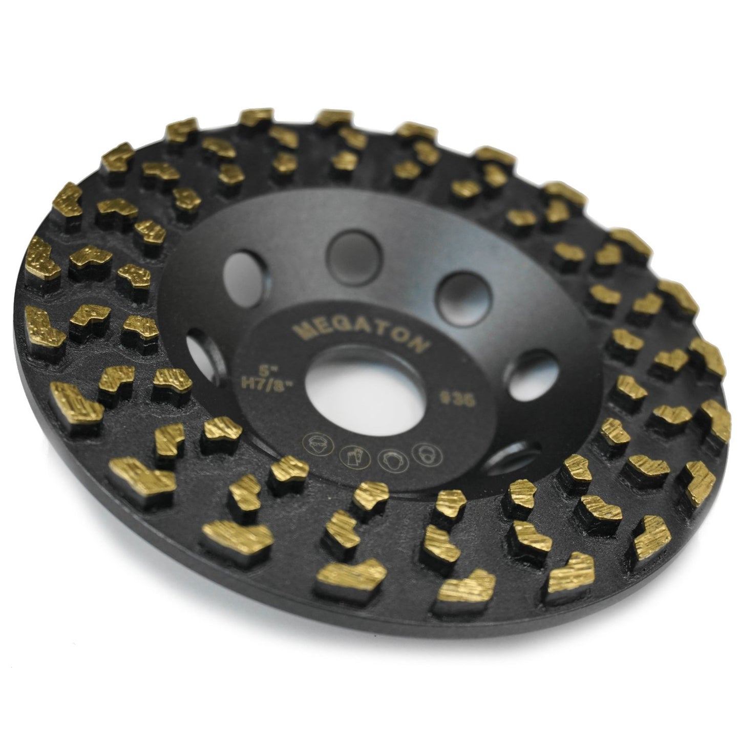 Megatron 5" Diamond Cup Grinding Removing Disc Wheel for Any Concrete, Paint, Epoxy, Glue and Mastic with CDB New Technology (Megatron 5")