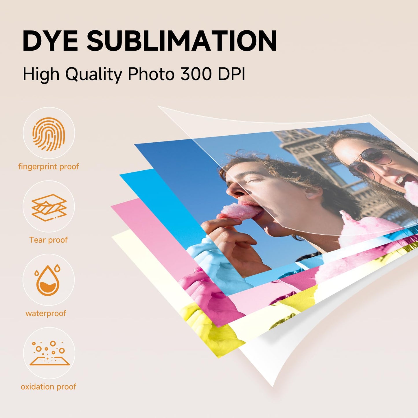HPRT Photo Printer 4×6”, Wi-Fi Full-Color Instant Phone Phtoto Printer for iPhone, Android, Smartphone, Thermal Dye-Sublimation Impresora De Fotos for Home Use, + 20 Sheets Photo Paper & 1 Ribbon
