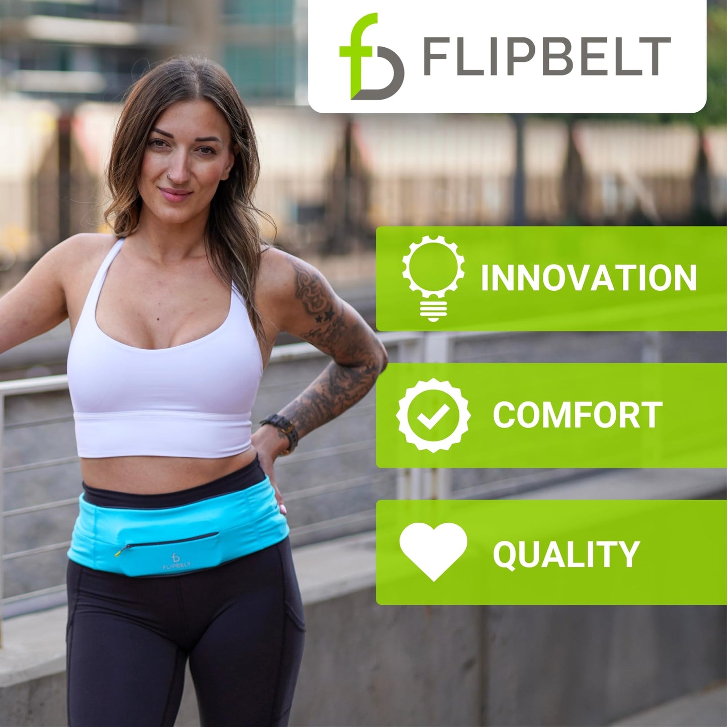 FlipBelt Zipper Running Belt, Waist Pack for Fitness and Running Fanny Pack for Women Men Phone Keys Money US Company - [Black] - [Medium]