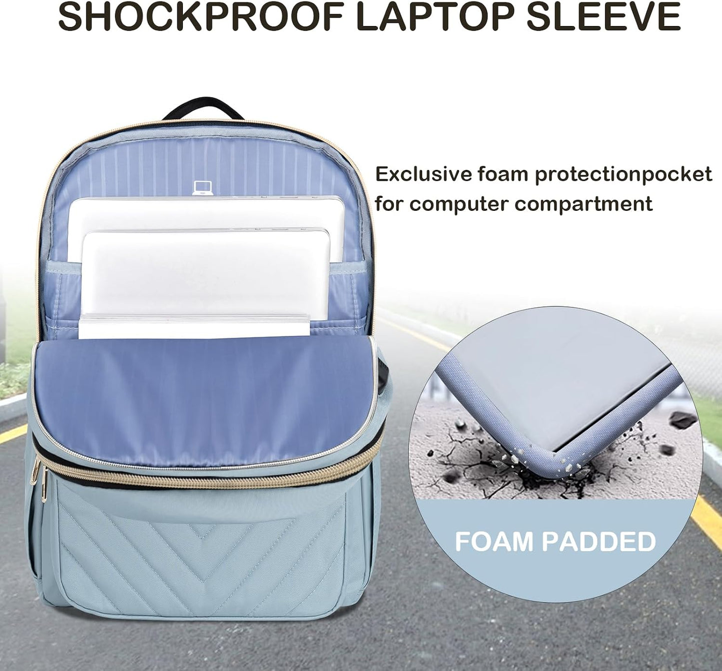 15.6 Inch Backpack Backpacks Daypacks VANKEAN Laptop for Women Work Laptop Bag Fashion, Waterproof Stylish Travel Bags