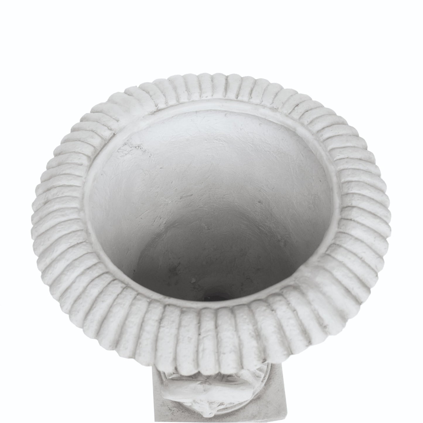 Christopher Knight Home Adonis Traditional Roman Chalice Garden Urn Planter with Lion and Floral Accents, Antique White