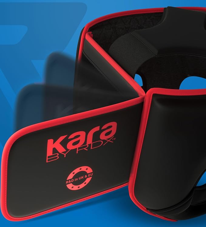 RDX Kids Boxing Headgear, MMA Training, Adjustable Padded Kara Muay Thai Juniors Head Gear, Kickboxing, Sparring, Martial Arts, Karate, Taekwondo Youth Girls Boys Helmet, Home Gym Workouts