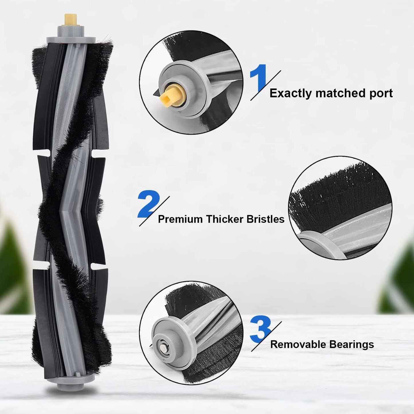 Replacement Parts for ECOVACS DEEBOT X1 OMNI Turbo T10 T20 Omni T20/T20 Max/T20 Pro Robot Vacuum Cleaner - Spare Accessories Kit Include 1 Main Brush 4 Side Brushes 4 Filter 4 Mop Pads 2 Dust bag