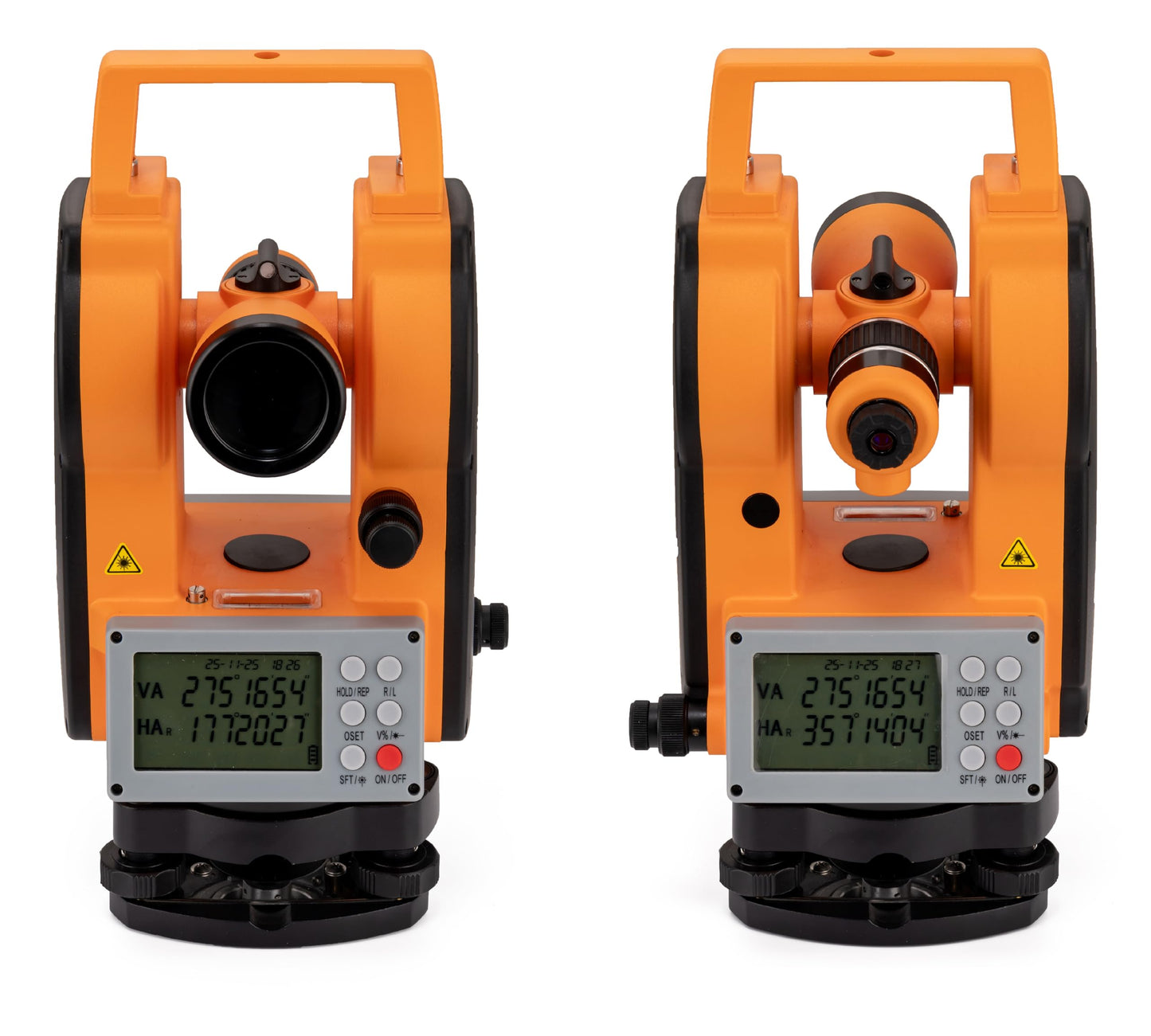 Turboyhood DET-500 Digital Electronic Theodolite, Construction Surveying Equipment Set, Rechargeable and Alkaline Batteries, Carry Case