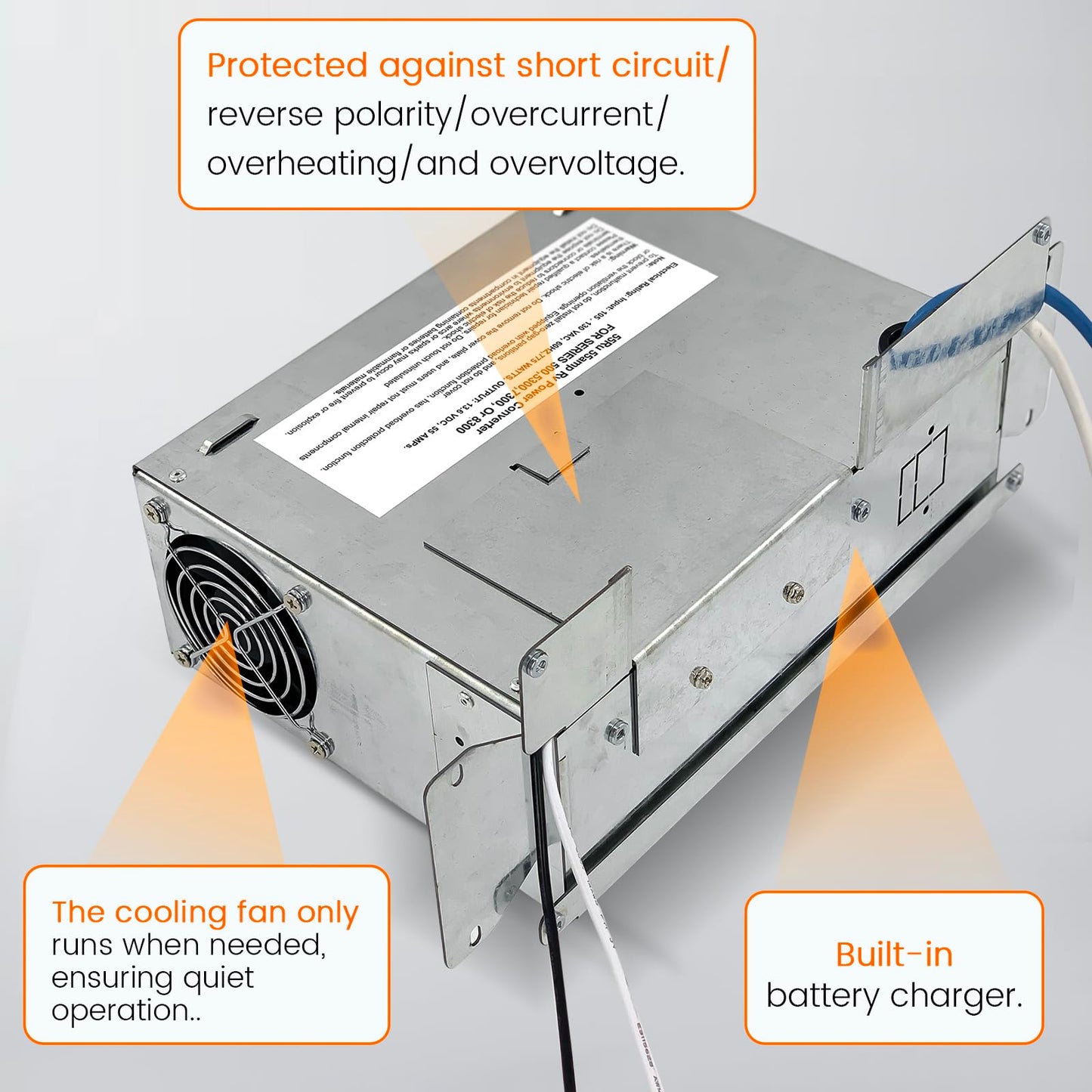 Power Components 55RU RU Series 55 Amp P-arallax and MagneTek 7355 Power Centers Three Current Stage Converter/Charger
