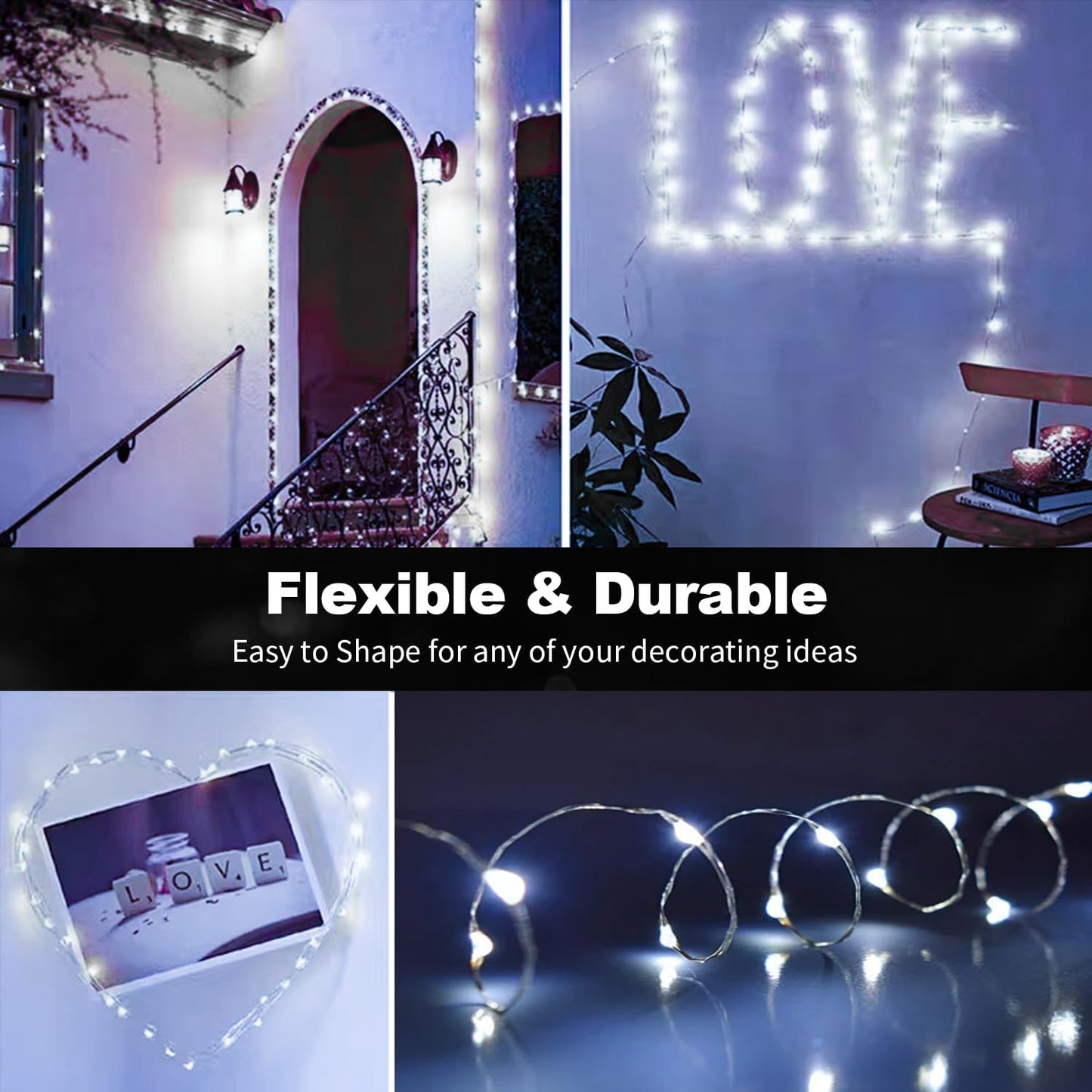 Skiennix 20 Pack LED Fairy Lights - Battery Operated Mini Twinkle String Lights | 7FT Waterproof for Christmas Decor