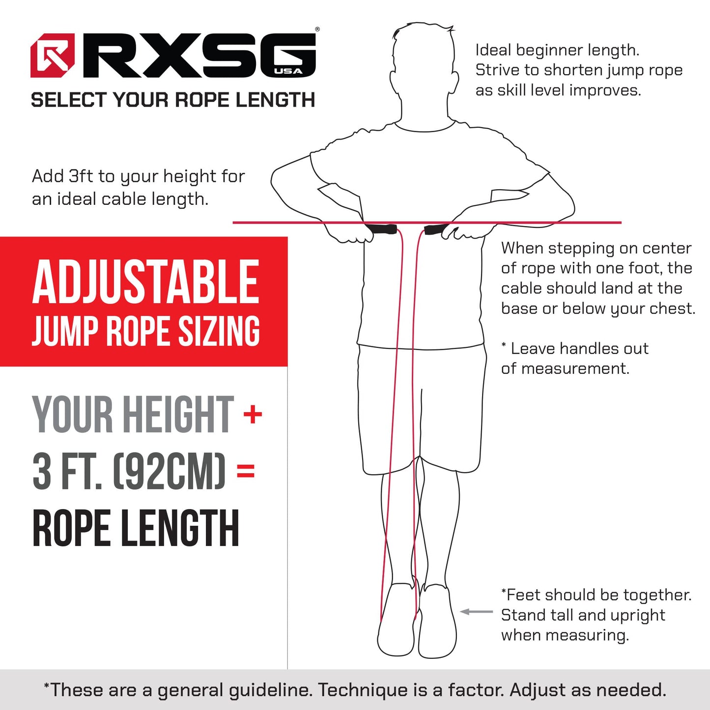 Rx Smart Gear Drag Jump Rope with Non Slip Ergonomic Handles - Weighted Polypropylene Rope for Fitness & Exercise, Cardio Workout | Speed Jumping Rope for Men & Women WOD (Black, Large)