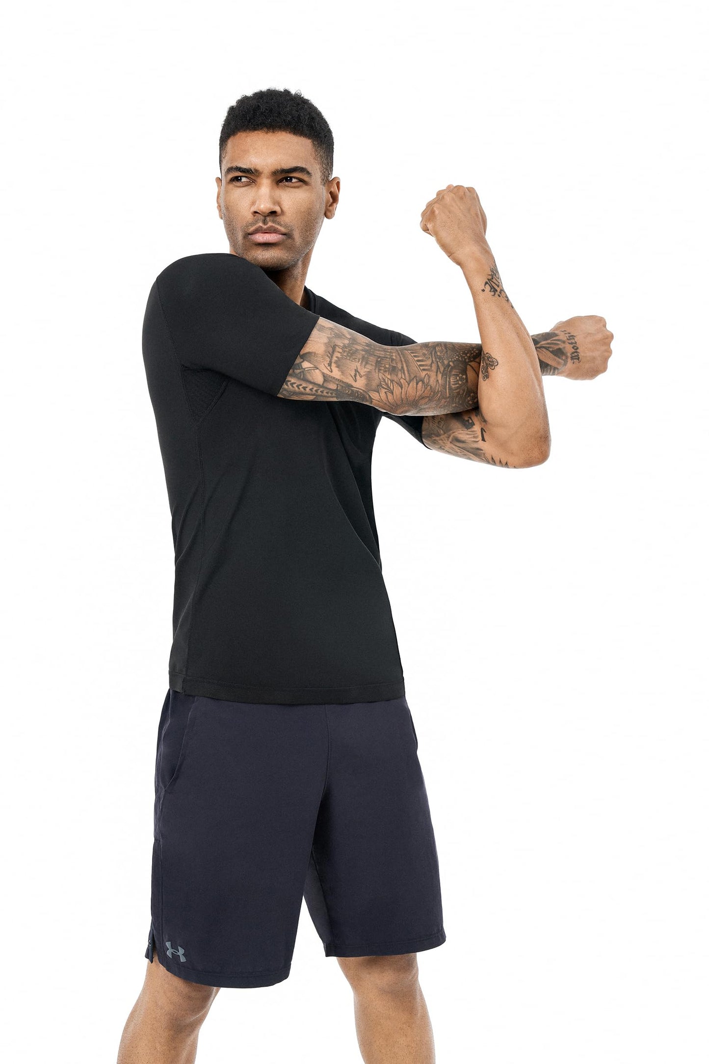 BODYSUNER Sauna Sweat Suits Shirt Waist Trainer for Men Compression Vest Workout Gym Clothes Sweat Enhancer Short Sleeve (Sliver, M)
