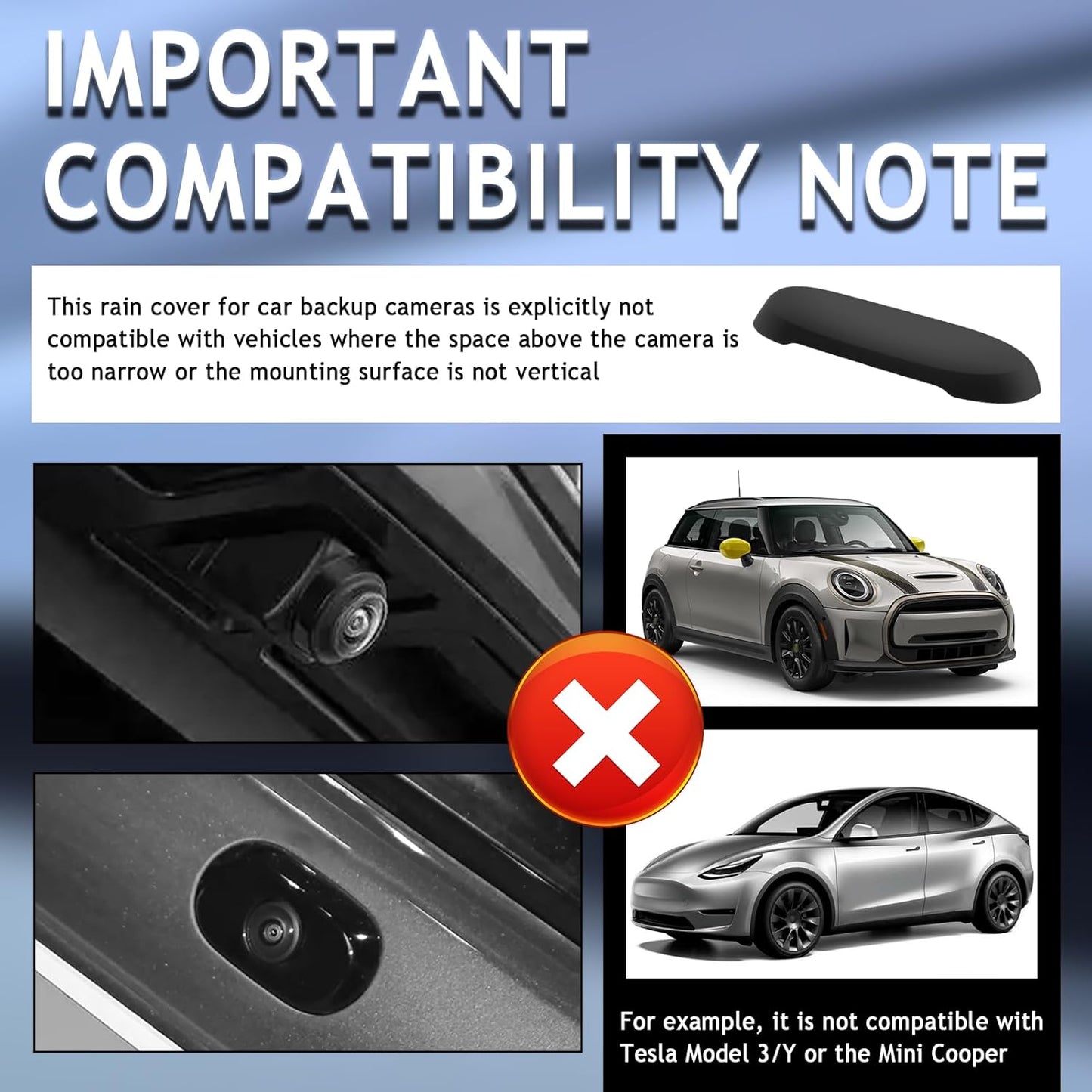 Aokdom Car Rear View Camera Protection Cover,Wider Back Up Camera Rain Guard for Clarity of Image,Non-Destructive