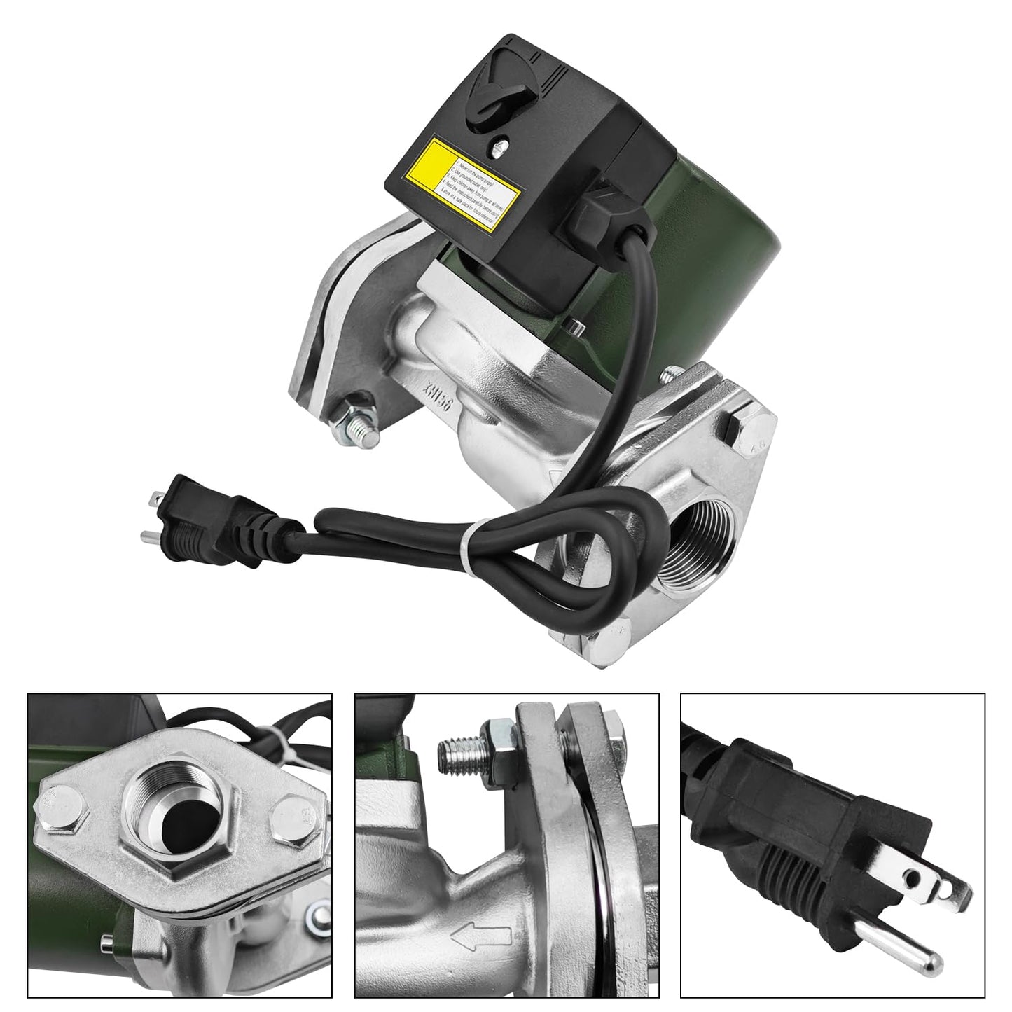 Beenhuco 0013-SF3 Stainless Steel 1/6 HP Circulator Pump 115V SS Circulator Pump with Rotated Flange Replacement for 0013-SF3