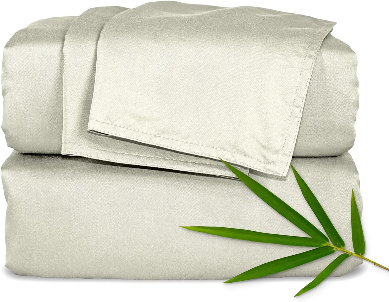 Pure Bamboo King Sheets - Luxuriously Soft 100% Organic Viscose Bed Sheet Set | Cooling & Durable (King, Birch)