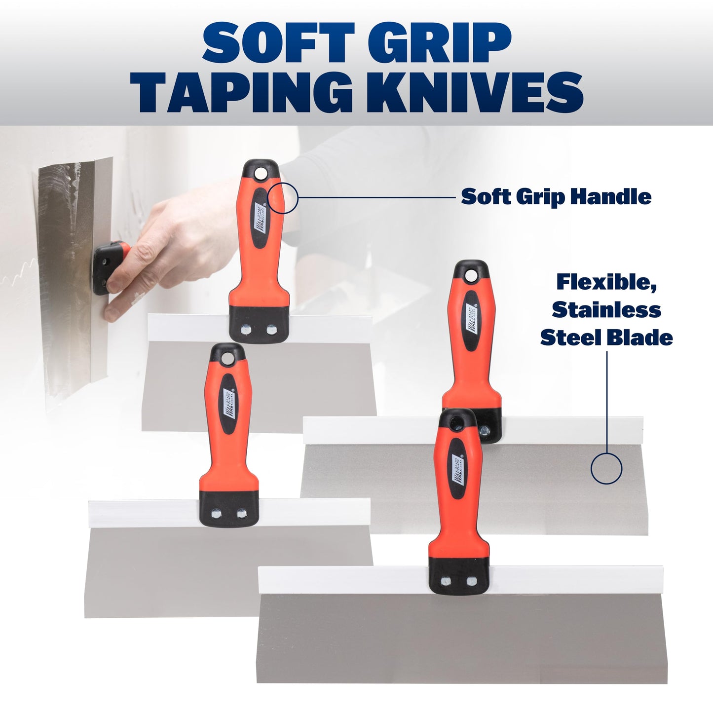 WAL-BOARD TOOLS Deluxe Drywall Finishing Tool Kit, Mud Pan, MultiTool, Taping Knife, Bucket Scoop, Saw, Mud Mixer, DTKFNSH2