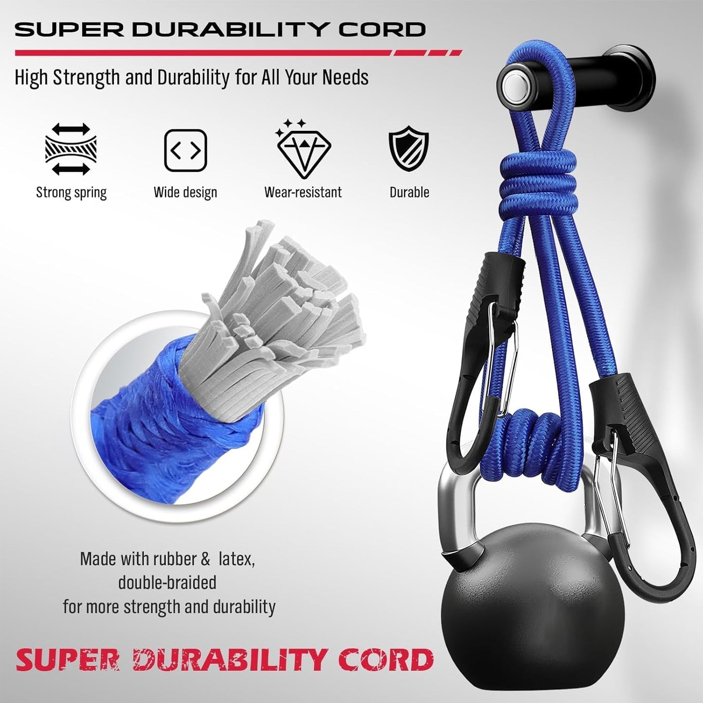 Bungee Buddy Heavy Duty Bungee Cords - 129 PCS Set with Hooks, Clips, and Storage Bag | 18"-40" Lengths