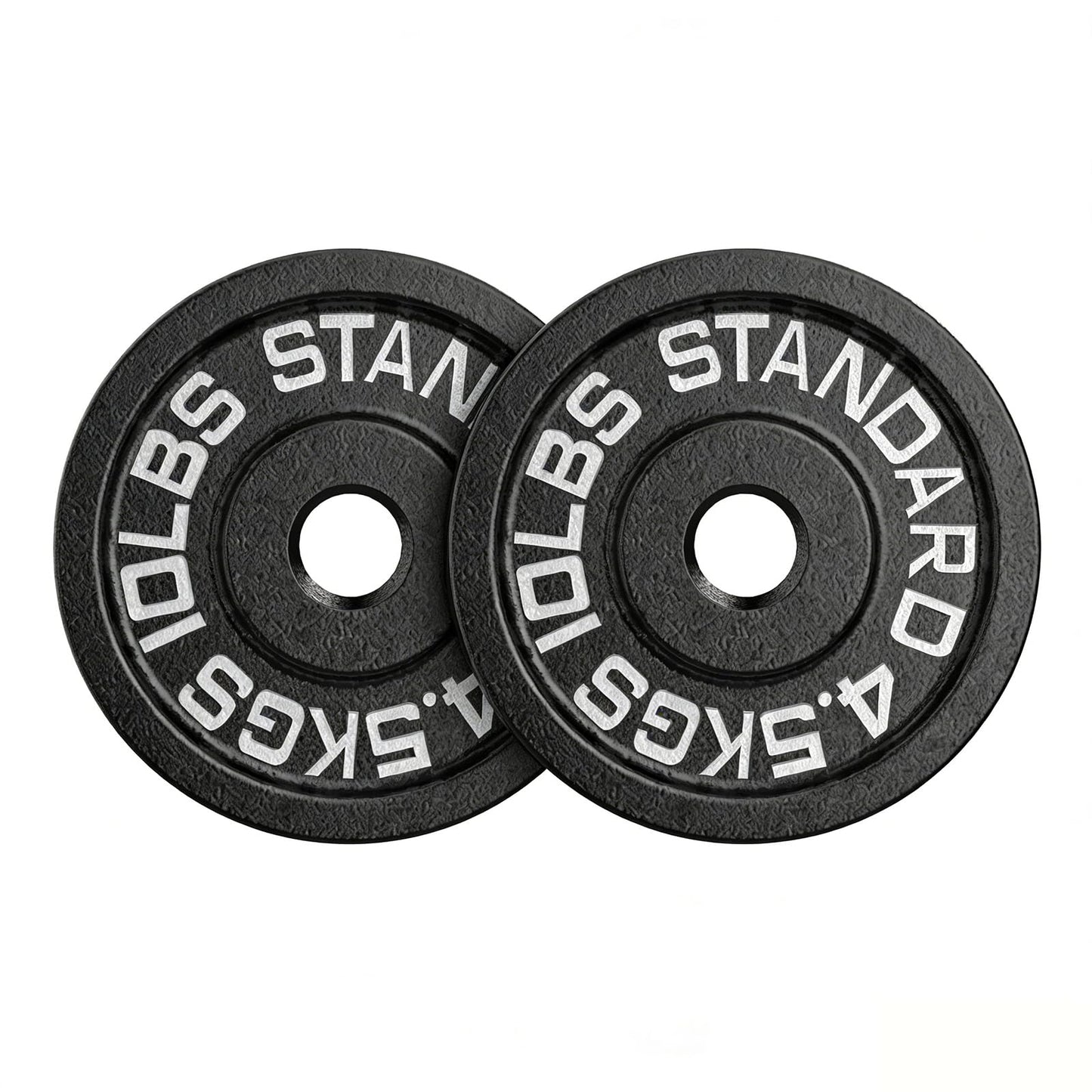 Cast Iron Olympic Weight Plates-Free Weights with 2-inch Hole & Anti-Rust Hammertone Finish - Bumper Plate Ideal for WeightLifting, Strength Training, Home Gym-Sold in Pairs - 10LB–45LB