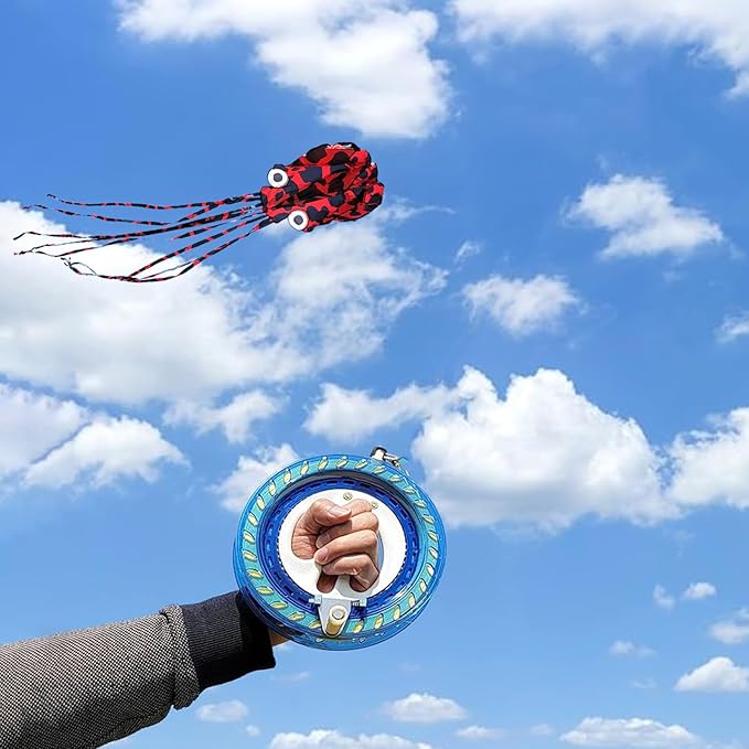 Octopus Kites for Kids & Adults Easy to Fly, 24”x 158” Large Soft Kite Kit for Boys and Girls, Single Line 3D Beach Kite Set for Teens,Perfect for Outdoor Activities
