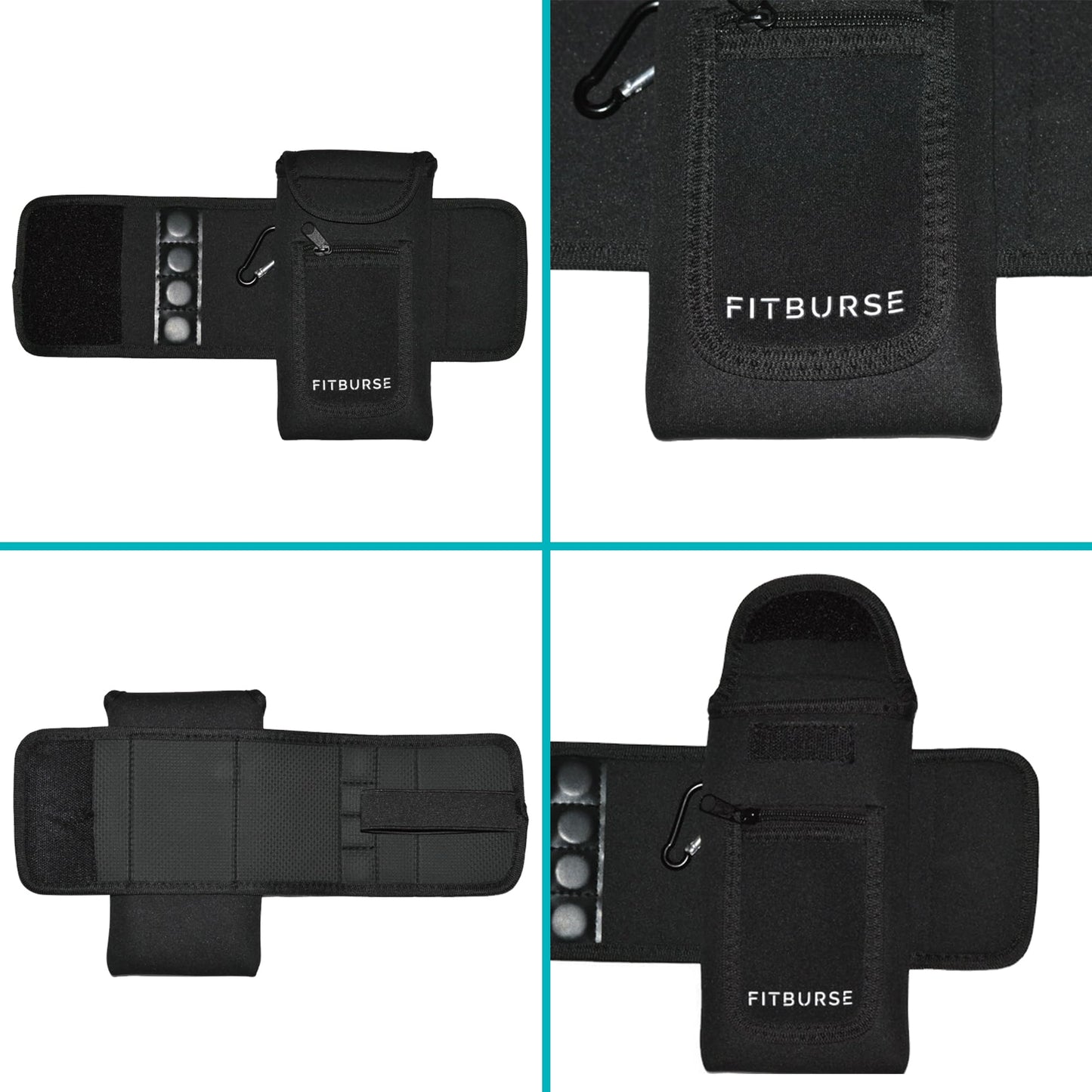 Fitburse Magnetic Water Bottle Holder for Cell Phones, Keys, Wallets and More! Gym, Fitness Indoor/Outdoor Activities