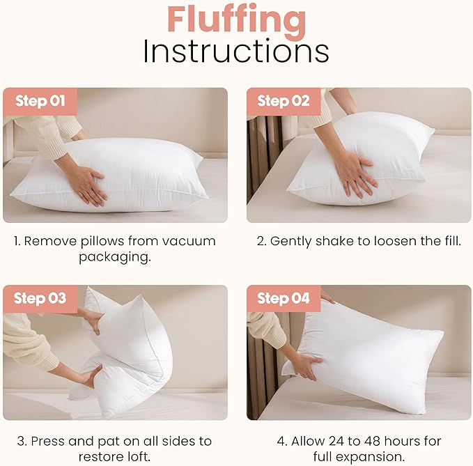 Utopia Bedding 14x20 Pillow Inserts, Set of 2, White – Indoor Decorative Throw Pillows for Bed, Sofa & Couch – Soft, Supportive & Fluffy Cushion Inserts