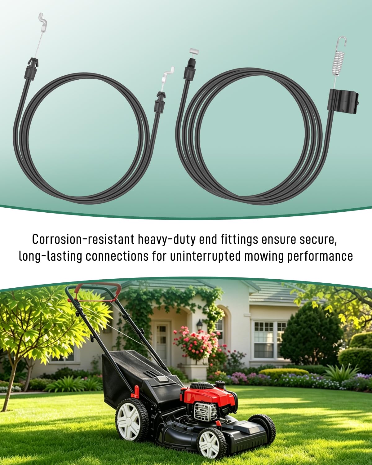 Control Cable and Drive Cable for Mowers Fit for Troy-Bilt TB200 TB210 TB320 Craftsman M210 M220, Replace 946-1113A, 946-04728A