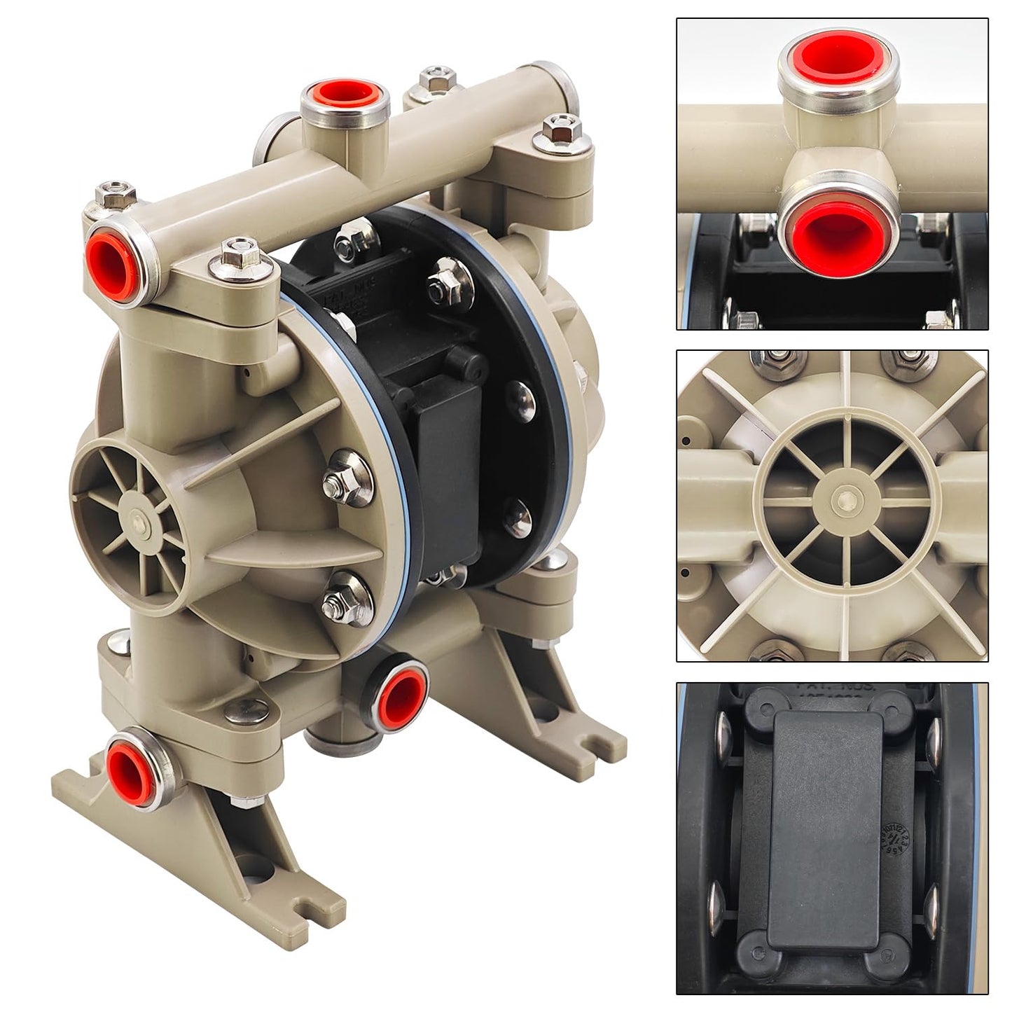 66605J-344 Pneumatic Diaphragm Pump Replacement for Classic Air Compressor,Polypropylene Fluid Caps & Manifold,13 GPM (49.2 LPM) Maximum Flow Rate 66605J344