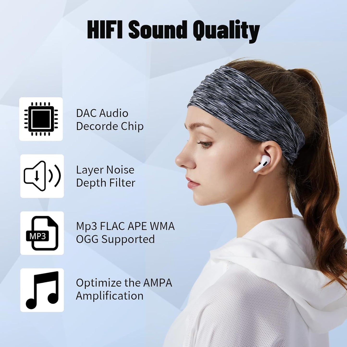 AiMoonsa 128GB MP3 5.3, 2.0 Player with Bluetooth Portable Digital Lossless Music Player with Built-in Speaker, in Full