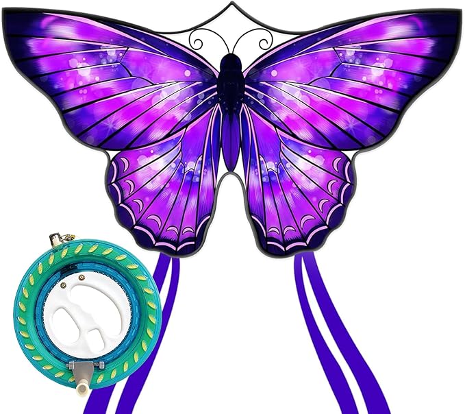 Mint's Colorful Life Butterfly Kite for Kids & Adults Easy to Fly, Large Single Line Kites with 300ft String Kite Handle