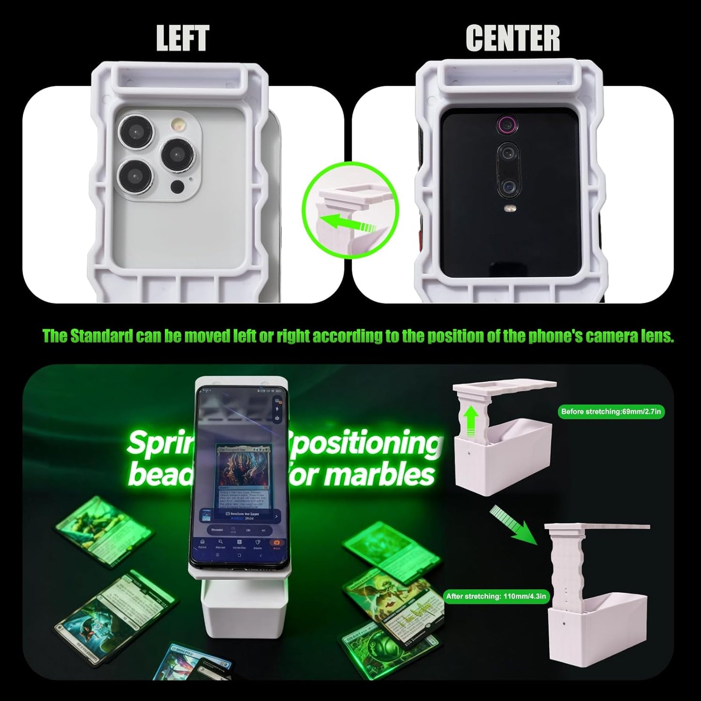 Beefire Professional TCG Scanner Mount, Auto-Focus Phone Holder to Organize Your Inventory, Foldable Card Cataloging