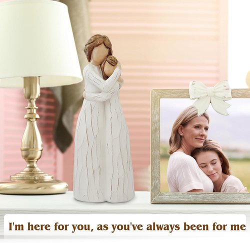 Mom Birthday Gifts from Daughter – Gift for Mom or Daughter,7.8'' Mother and Daughter Hand Painted Figure,Mother’s Day, Birthday, Christmas