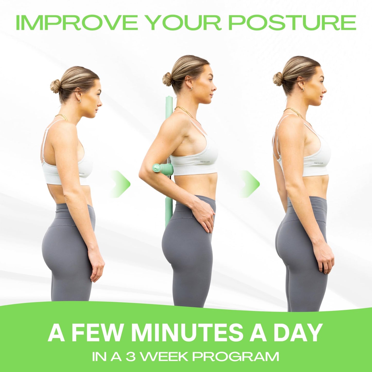 BodyTree Posture Corrector - Yoga Cross Stick - Back Pain Relief for Men and Women - Stretcher and Straightener for Upper and Lower Back - Stretch Pole - Neck Hump Equipment - Sets bar