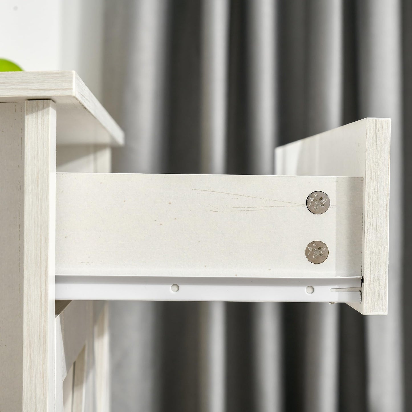 HOMCOM Farmhouse Sideboard Buffet Cabinet, Barn Door Coffee Bar Cabinet with Drawer and Adjustable Shelf for Kitchen, Living Room, Entryway, White Wash