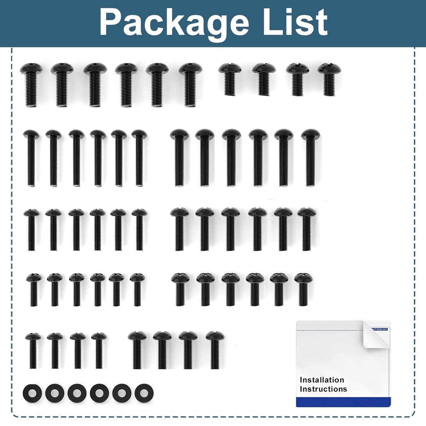 Yaotieci 27" 32" 43" 49" 50" 55" 60" 65" 70" 75" 86" TV Mount Screws for LG TV Legs Replacement Screw, TV Stand Screw