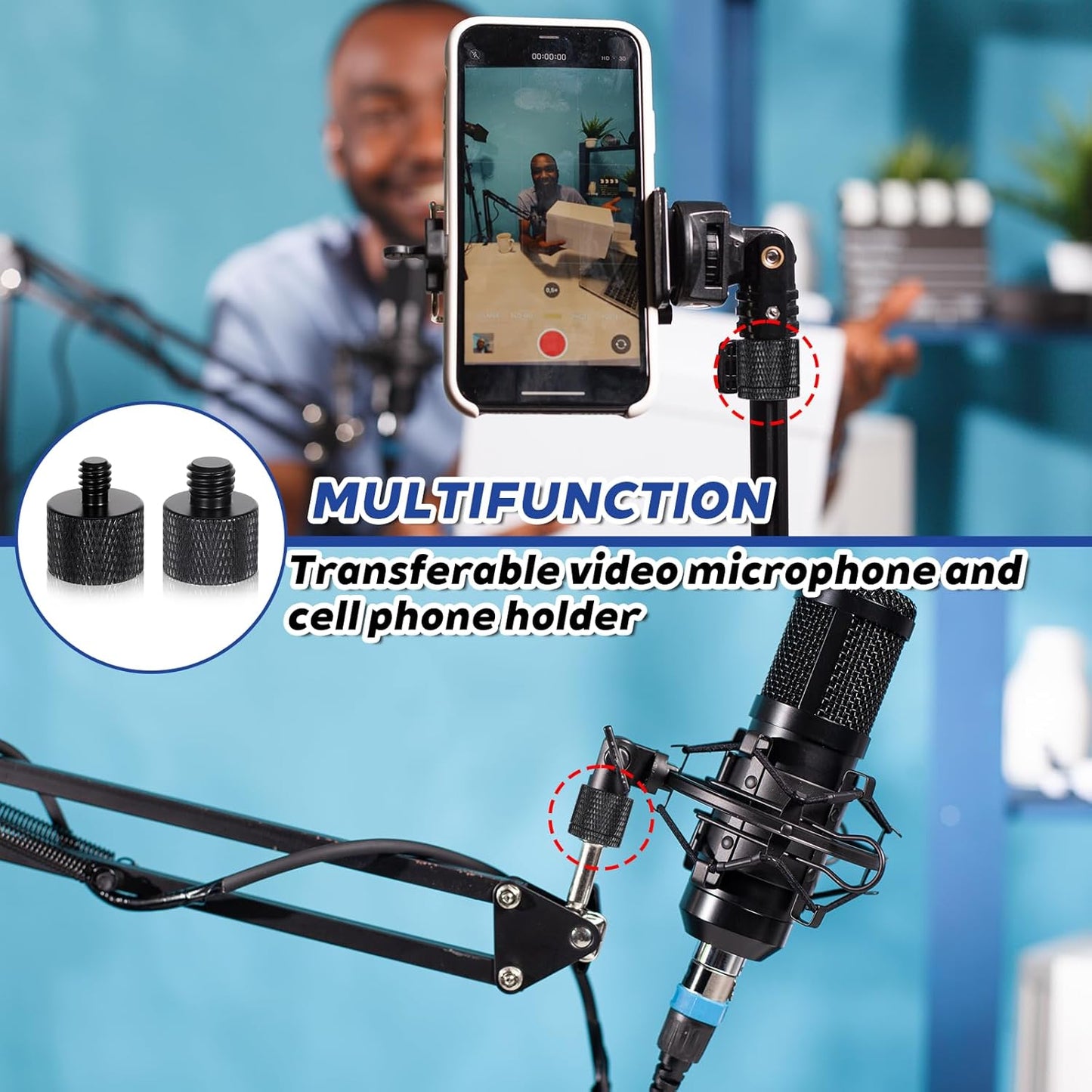 Xthrotsenk 2pcs 1/4 3/8 3/8 1/4 1/4 3/8 3/8 1/4 Set to & to Camera Tripod Adapter Tripod Screw Adapter Male to Female