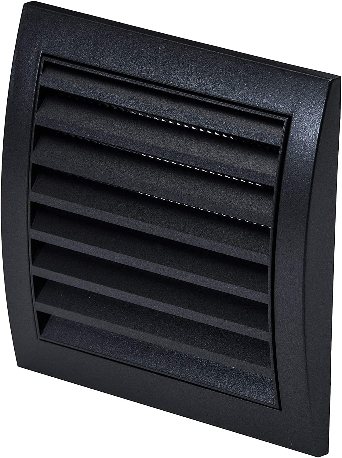 Vent Systems 4” Inch Antracite Plastic Exterior Vent Hood Cap - 10 Pack - Heavy-Duty Louvered Cover with Protective Mesh Screen - HVAC Exhaust Grille for Home, Garage, Outdoor Wall Applications