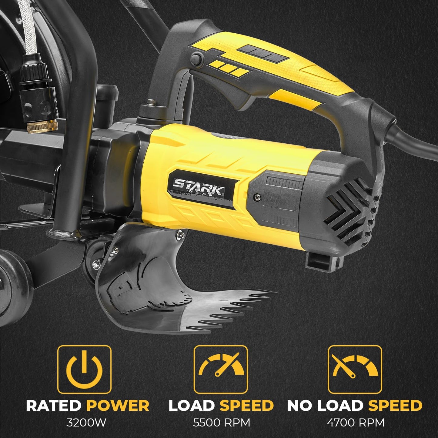 XtremepowerUS 3200W Electric 16" Wet/Dry Cutter Circular Saw Concrete Saw Cutter Saw 20AMP Water Line (Blade Included) Disc Cutter, Power Cutter