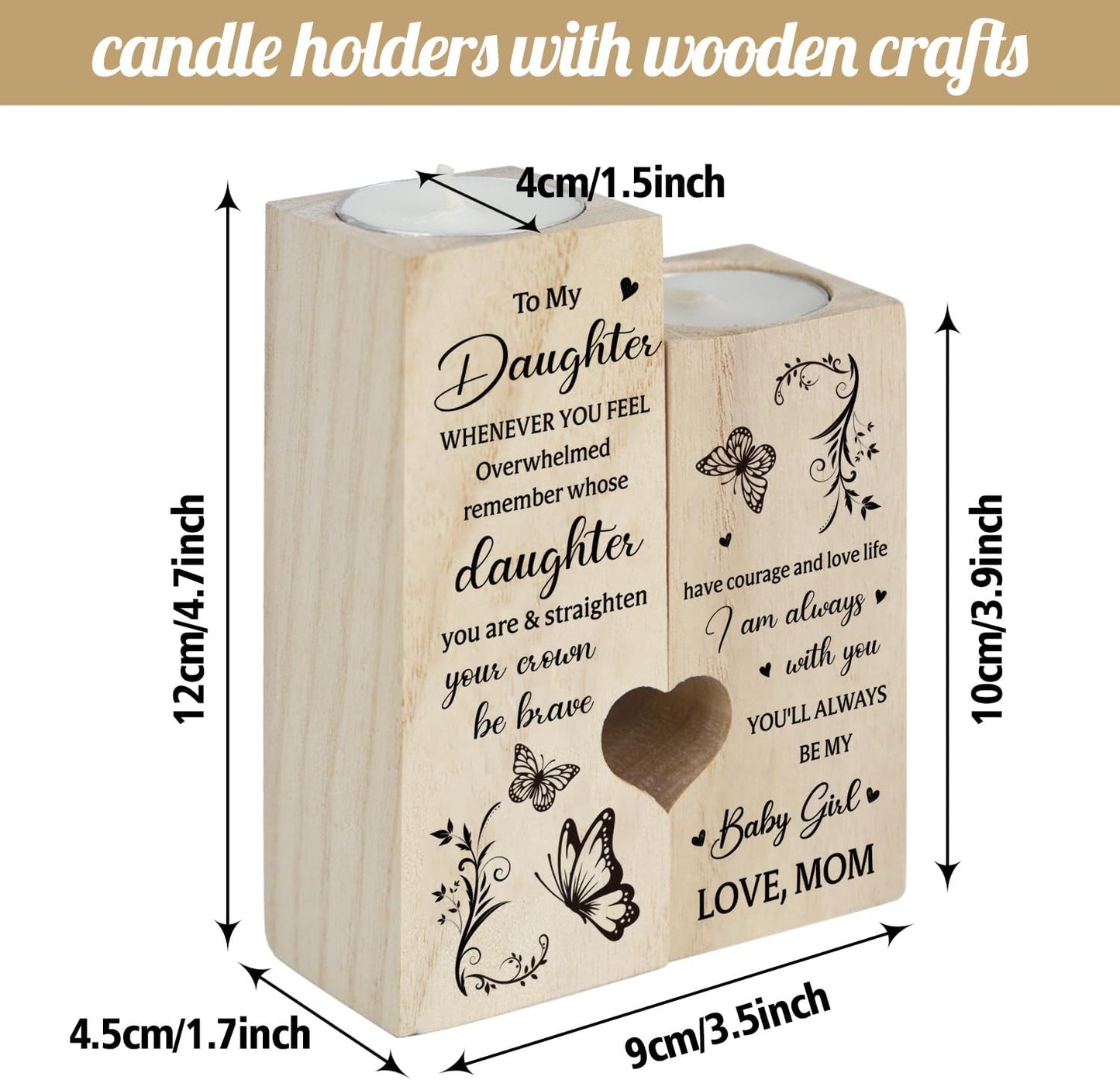 SteadStyle Candle Holders - Heartfelt Gifts for Daughters | Perfect for Mother's Day, Birthdays, & Graduations