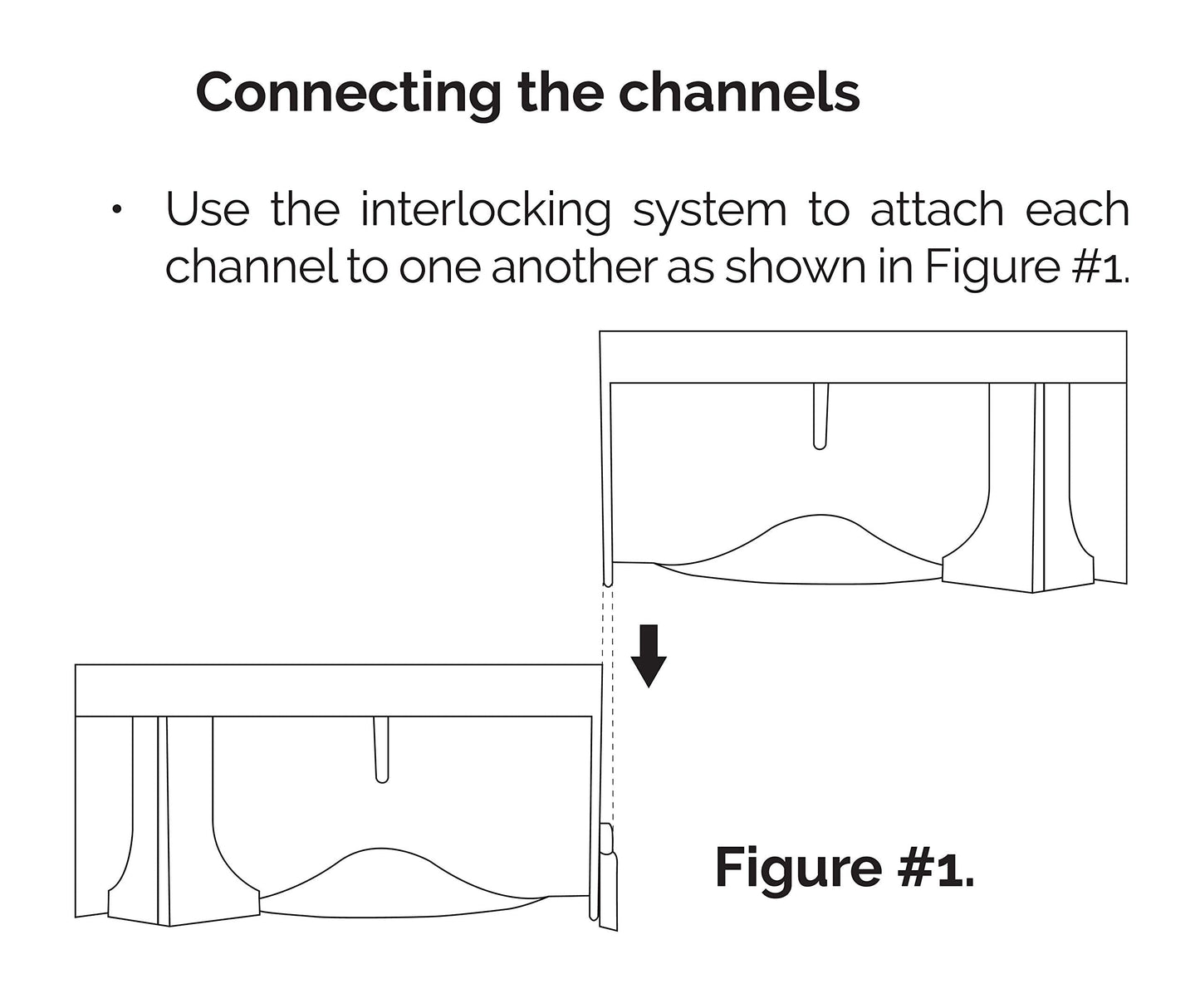 URA WATER Model UA-100 - Drainage Trench Set - Channel Drain With Grate - Gray Plastic Plastic - 3 x 39" - (117" Total Length)